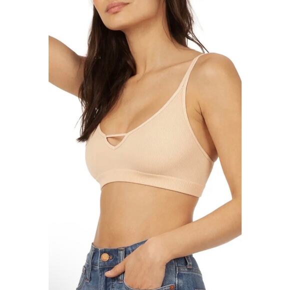 Lively The Skinny-Strap Seamless Bralette Toasted Almond Medium - Picture 1 of 4